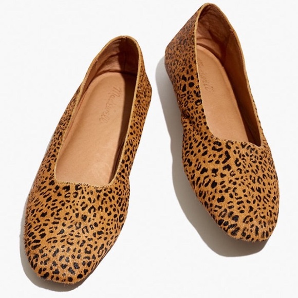 Madewell Cory Flat Leopard Print Calf Hair Sz 8.5 - Picture 7 of 12